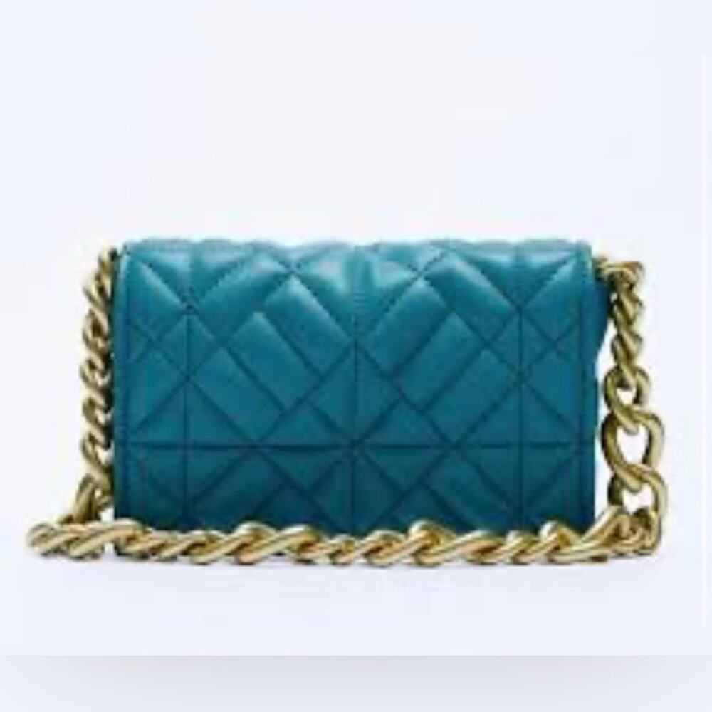 Zara Quilted Chain Strap Mini Shoulder Bag